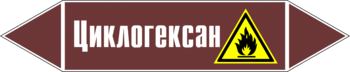 Маркировка трубопровода "циклогексан" (пленка, 716х148 мм) - Маркировка трубопроводов - Маркировки трубопроводов "ЖИДКОСТЬ" - Магазин охраны труда ohranatruda-shop.ru