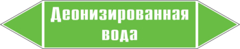Маркировка трубопровода "деионизированная вода" (пленка, 507х105 мм) - Маркировка трубопроводов - Маркировки трубопроводов "ВОДА" - Магазин охраны труда ohranatruda-shop.ru
