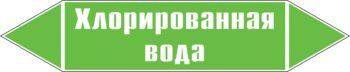 Маркировка трубопровода "хлорированная вода" (пленка, 358х74 мм) - Маркировка трубопроводов - Маркировки трубопроводов "ВОДА" - Магазин охраны труда ohranatruda-shop.ru